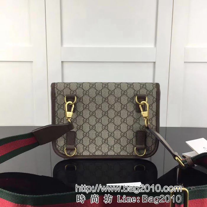 GUCCI古馳原單 新款專櫃品質高仿原單實物實拍493930-1啡pvc啡皮腰包 HY1051